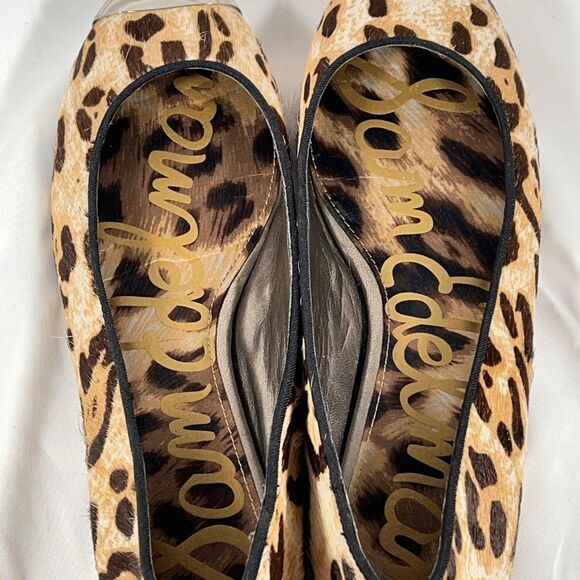 Sam Edelman slip on animal print flats with silver toes size 7.5 - Picture 6 of 9